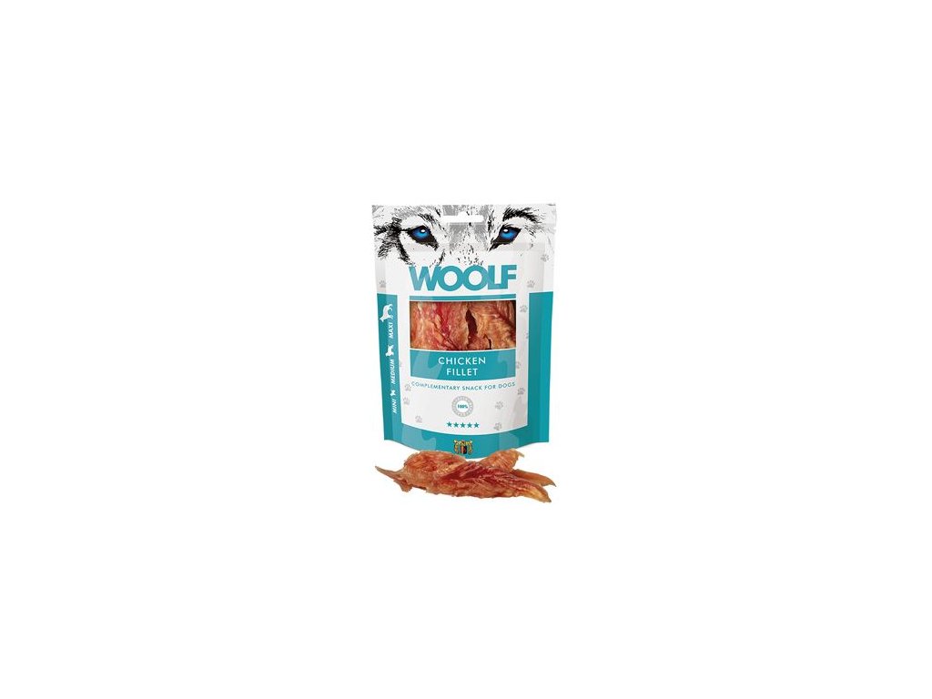 45357 1 woolf pochoutka chicken fillet 100g z kategorie chovatelske potreby a krmiva pro psy pamlsky pro psy susena masicka pro psy