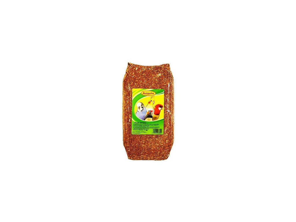 44097 1 avicentra proso cervene 1kg z kategorie chovatelske potreby pro ptaky a papousky krmivo pro papousky