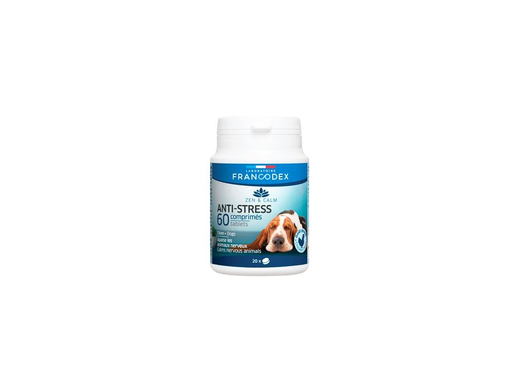 26775 francodex anti stress pes kocka 60tbl z kategorie chovatelske potreby a krmiva pro kocky vitaminy a leciva pro kocky nervozita a stres kocek