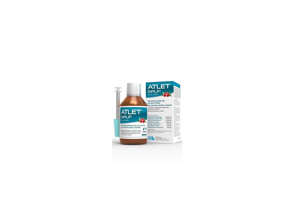 18429 atlet sirup pro psy a kocky 250ml z kategorie chovatelske potreby a krmiva pro kocky vitaminy a leciva pro kocky pohybovy aparat kocek