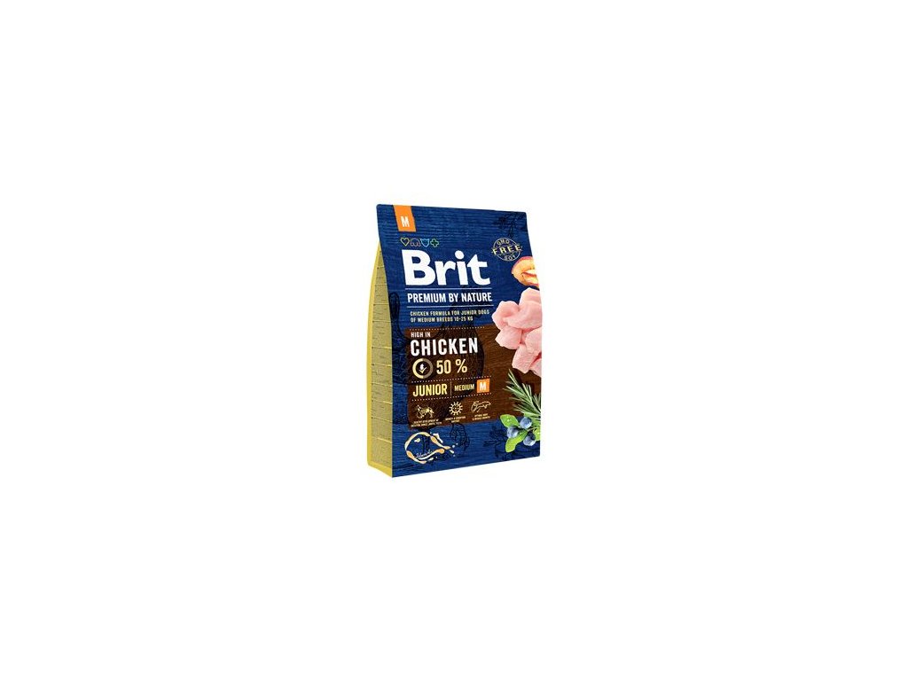 8913 brit premium dog by nature junior m 3kg z kategorie chovatelske potreby a krmiva pro psy krmiva pro psy granule pro psy