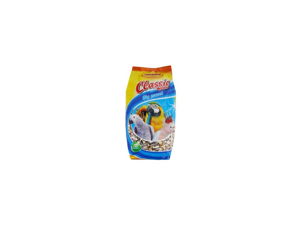 21693 avicentra classic menu krmivo velky papousek 1kg z kategorie chovatelske potreby pro ptaky a papousky krmivo pro papousky
