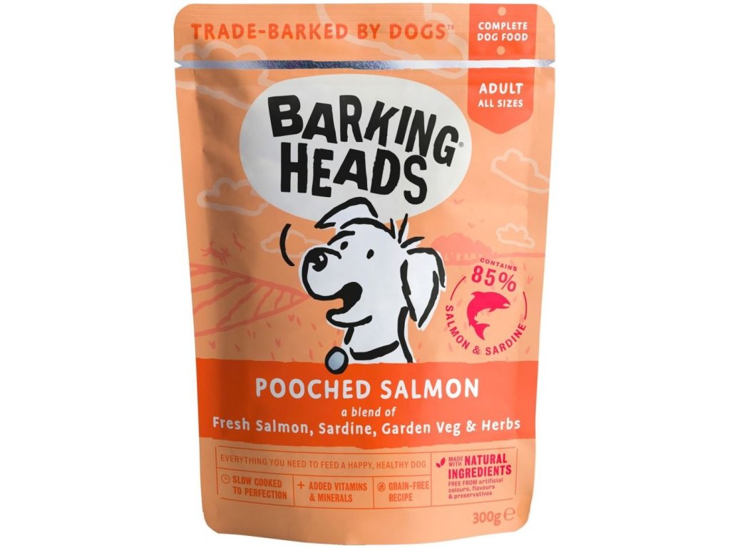21957 barking heads kapsicka pooched salmon 300g z kategorie chovatelske potreby a krmiva pro psy krmiva pro psy kapsicky pro psy