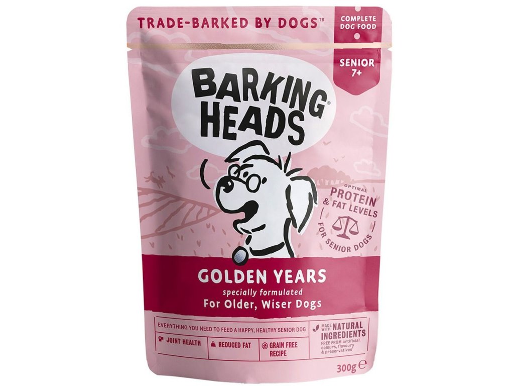 21954 2 barking heads kapsicka golden years 300g z kategorie chovatelske potreby a krmiva pro psy krmiva pro psy kapsicky pro psy