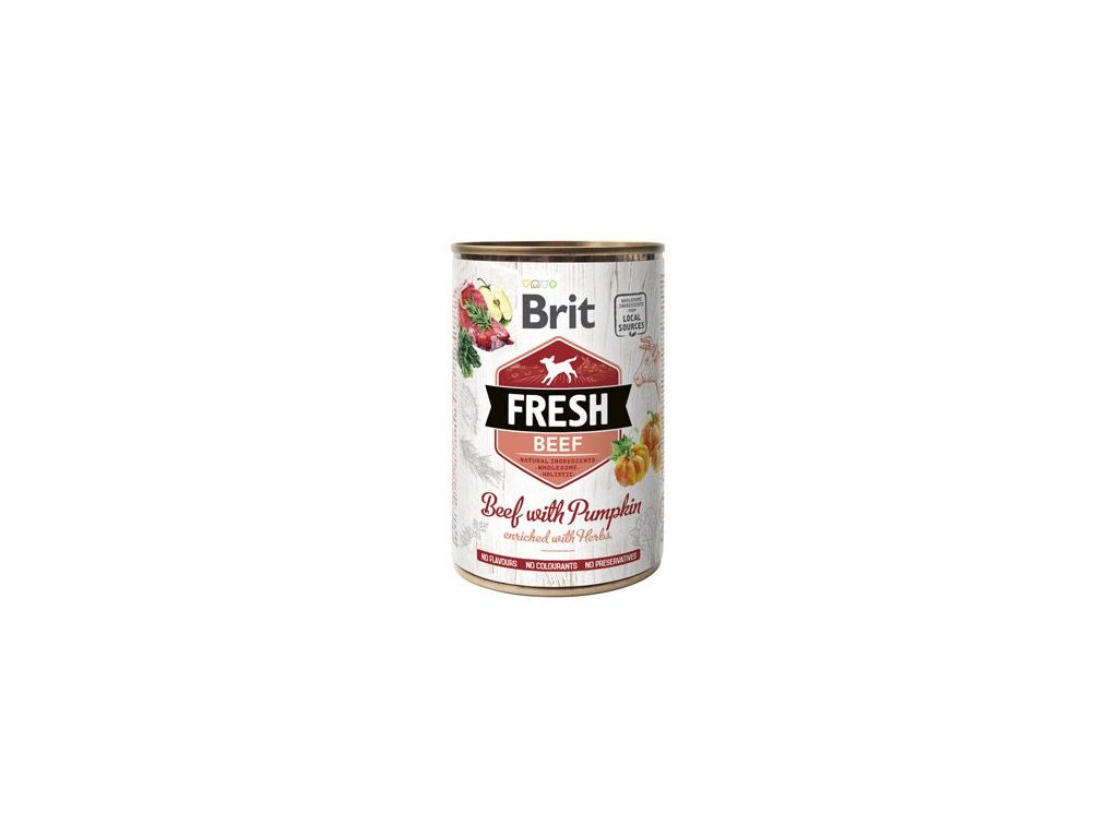 1650 brit dog fresh konzerva beef with pumpkin 400g z kategorie chovatelske potreby a krmiva pro psy krmiva pro psy konzervy pro psy
