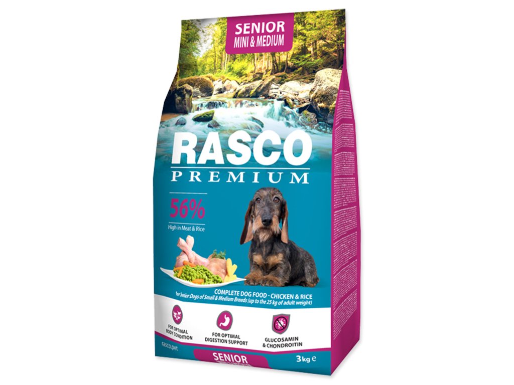 52887 1 rasco premium senior small medium 3 kg z kategorie chovatelske potreby a krmiva pro psy krmiva pro psy granule pro psy