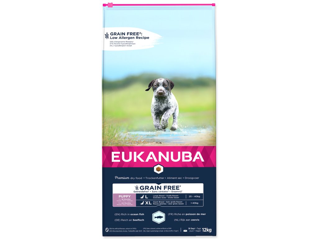 52047 1 eukanuba puppy junior large giant breed grain free ocean fish 12 kg z kategorie chovatelske potreby a krmiva pro psy krmiva pro psy granule pro psy