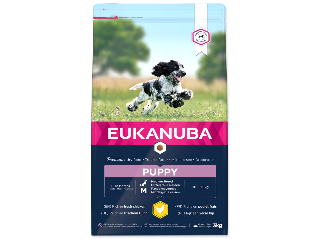 51876 1 eukanuba puppy medium breed 3 kg z kategorie chovatelske potreby a krmiva pro psy krmiva pro psy granule pro psy
