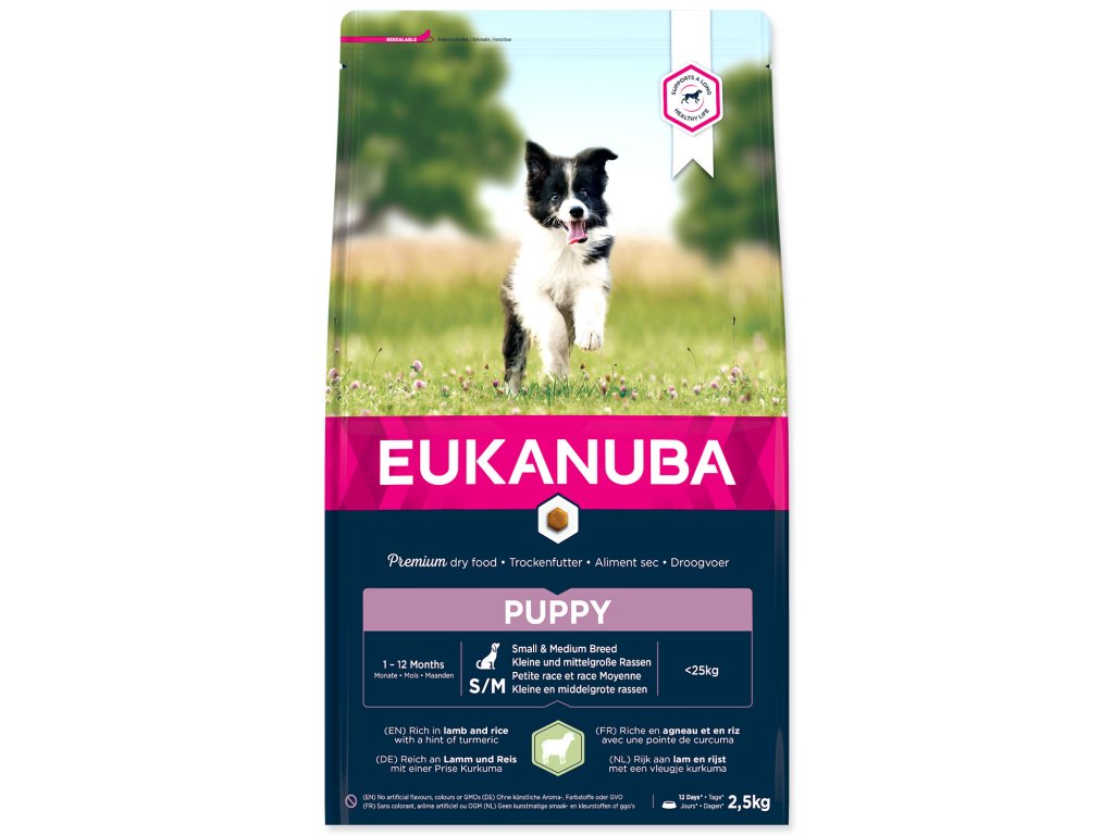 51933 1 eukanuba puppy small medium breed lamb 2 5 kg z kategorie chovatelske potreby a krmiva pro psy krmiva pro psy granule pro psy