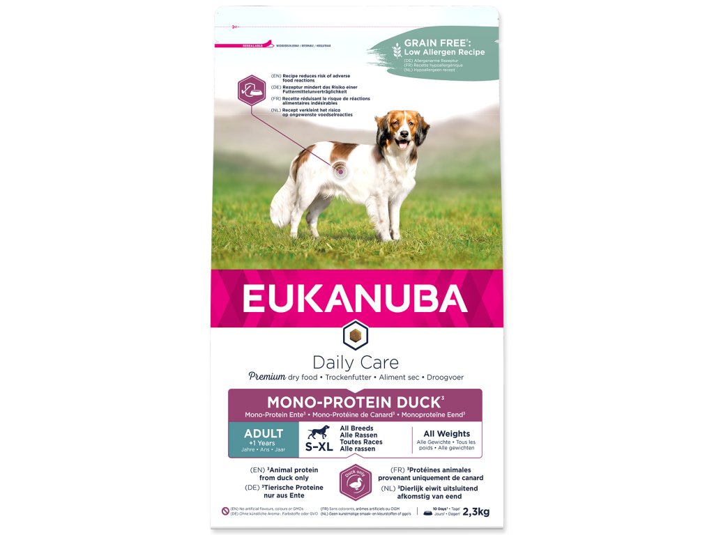 61322 1 eukanuba daily care adult mono protein duck 2 3 kg z kategorie chovatelske potreby a krmiva pro psy krmiva pro psy granule pro psy
