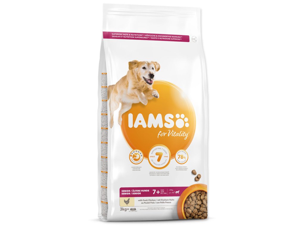 52203 1 iams dog senior large chicken 3 kg z kategorie chovatelske potreby a krmiva pro psy krmiva pro psy granule pro psy