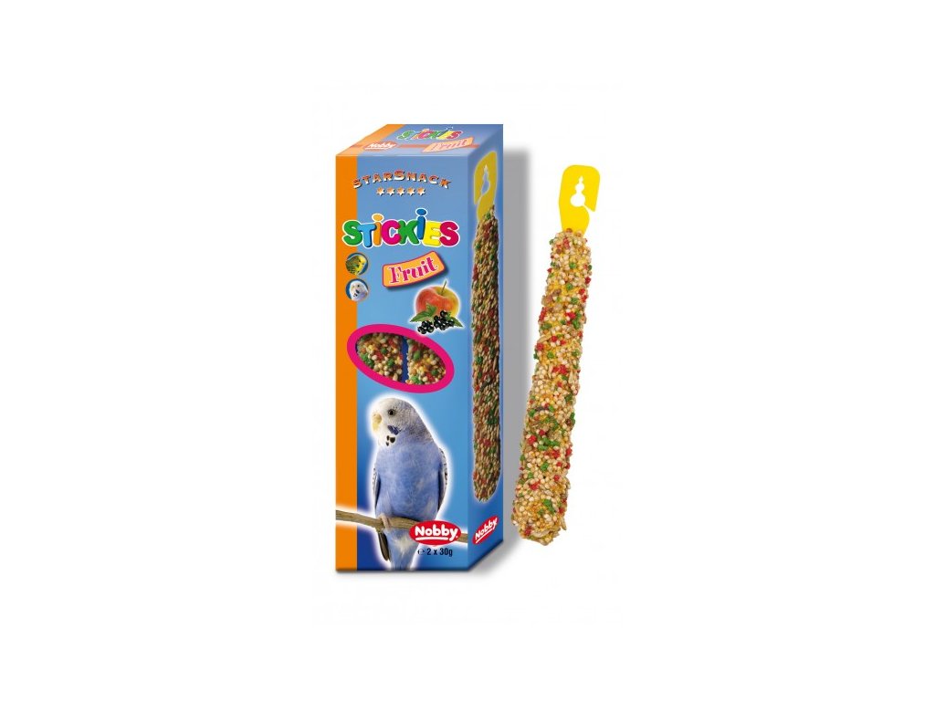 1494 2 nobby starsnack zavesne tycinky ovocne pro papousky 2x30g z kategorie chovatelske potreby pro ptaky a papousky pamlsky pro papousky