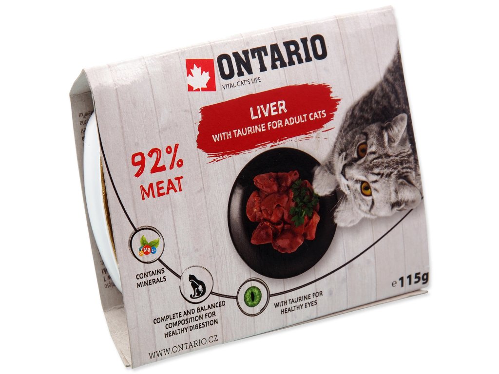 48696 1 vanicka ontario cat liver with taurine 115 g z kategorie chovatelske potreby a krmiva pro kocky krmivo a pamlsky pro kocky vanicky pastiky pro kocky