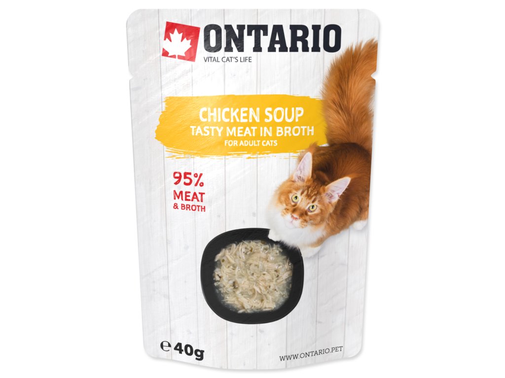 48717 1 ontario cat soup chicken with vegetables 40 g z kategorie chovatelske potreby a krmiva pro kocky krmivo a pamlsky pro kocky polevky a drinky pro kocky