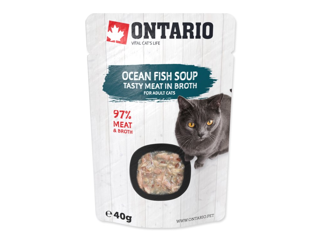 48729 1 ontario cat soup ocean fish with vegetables 40 g z kategorie chovatelske potreby a krmiva pro kocky krmivo a pamlsky pro kocky polevky a drinky pro kocky