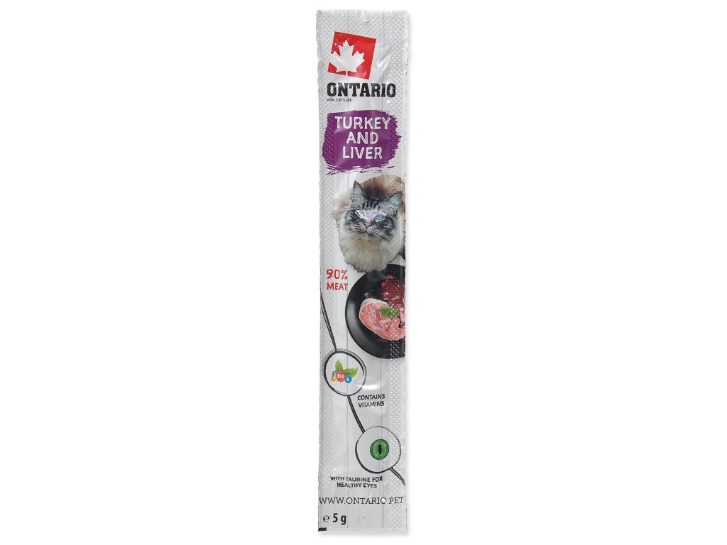 48819 1 stick ontario for cats turkey liver 5 g z kategorie chovatelske potreby a krmiva pro kocky krmivo a pamlsky pro kocky pamlsky pro kocky