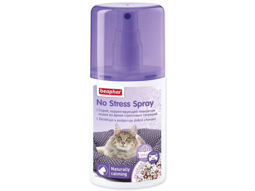 50538 1 beaphar no stress sprej 125 ml z kategorie chovatelske potreby a krmiva pro kocky vitaminy a leciva pro kocky nervozita a stres kocek