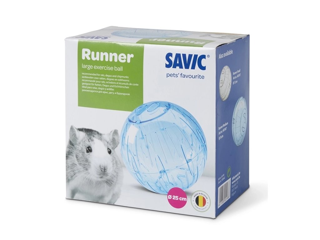 26148 savic runner ball koule plastova 25cm z kategorie chovatelske potreby a krmiva pro hlodavce a mala zvirata kolotoce koule