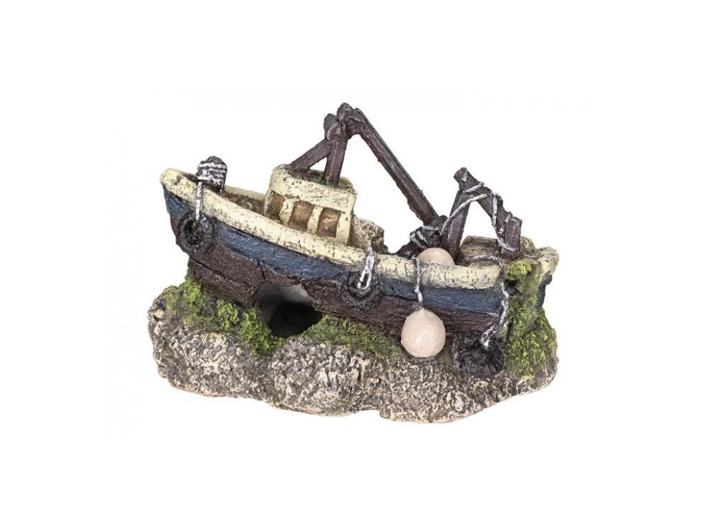 6984 1 nobby dekorace vrak lod 13 x 6 7 x 8 7 cm z kategorie akvaristicke a teraristicke potreby dekorace do akvaria lode vraky