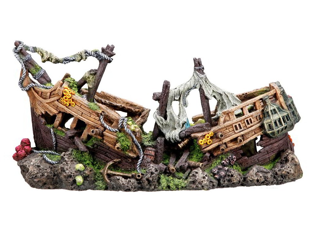 17145 1 nobby dekorace vrak lod 57 x 26 x 29 cm z kategorie akvaristicke a teraristicke potreby dekorace do akvaria lode vraky