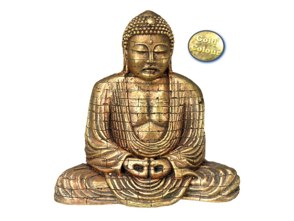 10242 1 nobby akvarijni dekorace zlaty buddha 15 5 x 9 6 x 15 4 cm z kategorie akvaristicke a teraristicke potreby dekorace do akvaria zlate akvarijni dekorace