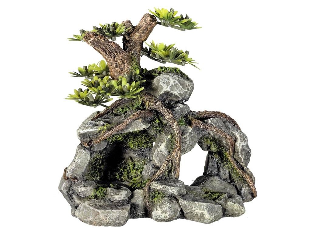 18534 1 nobby akvarijni dekorace strom na skale 13 3 x 9 5 x 12 8 cm z kategorie akvaristicke a teraristicke potreby dekorace do akvaria koreny a kmeny