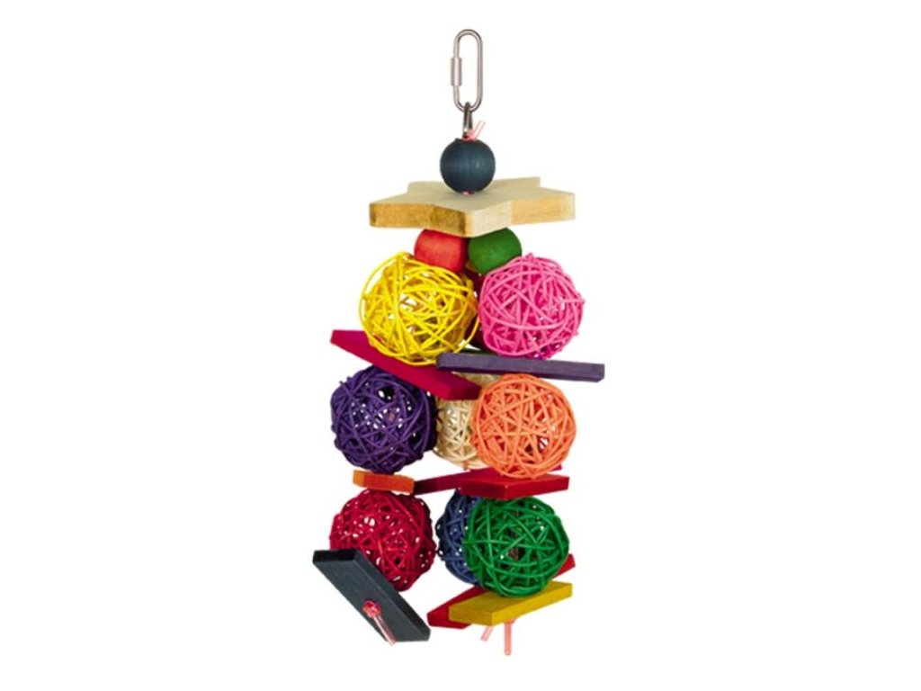 9984 1 nobby hracka pro stredni papousky proutene kulicky 25cm z kategorie chovatelske potreby pro ptaky a papousky hracky pro papousky zavesne hracky pro papousky