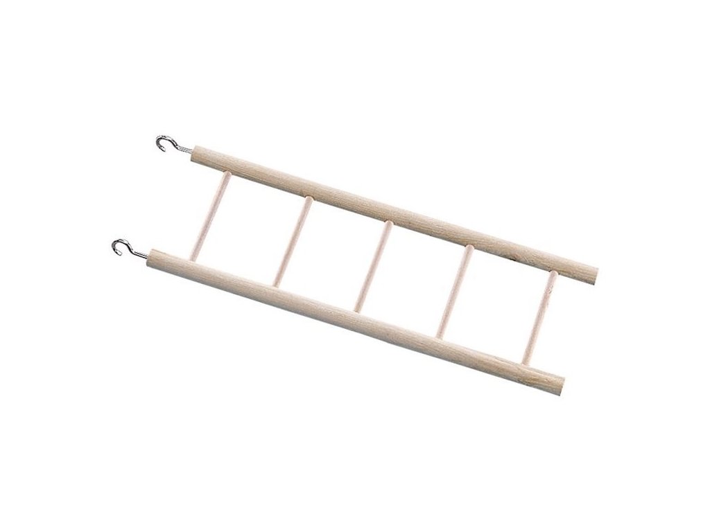 14409 1 nobby dreveny zavesny zebrik pro velke papousky 5 pricek 45cm z kategorie chovatelske potreby pro ptaky a papousky hracky pro papousky lana zebriky pro papousky