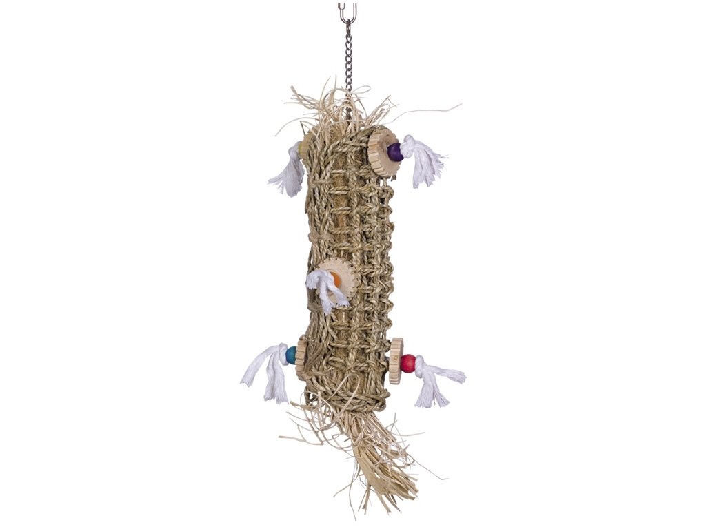 31386 1 nobby aktivni hracka pro papousky cylindr z morske rasy 52 x 14 cm z kategorie chovatelske potreby pro ptaky a papousky hracky pro papousky zavesne hracky pro papousky