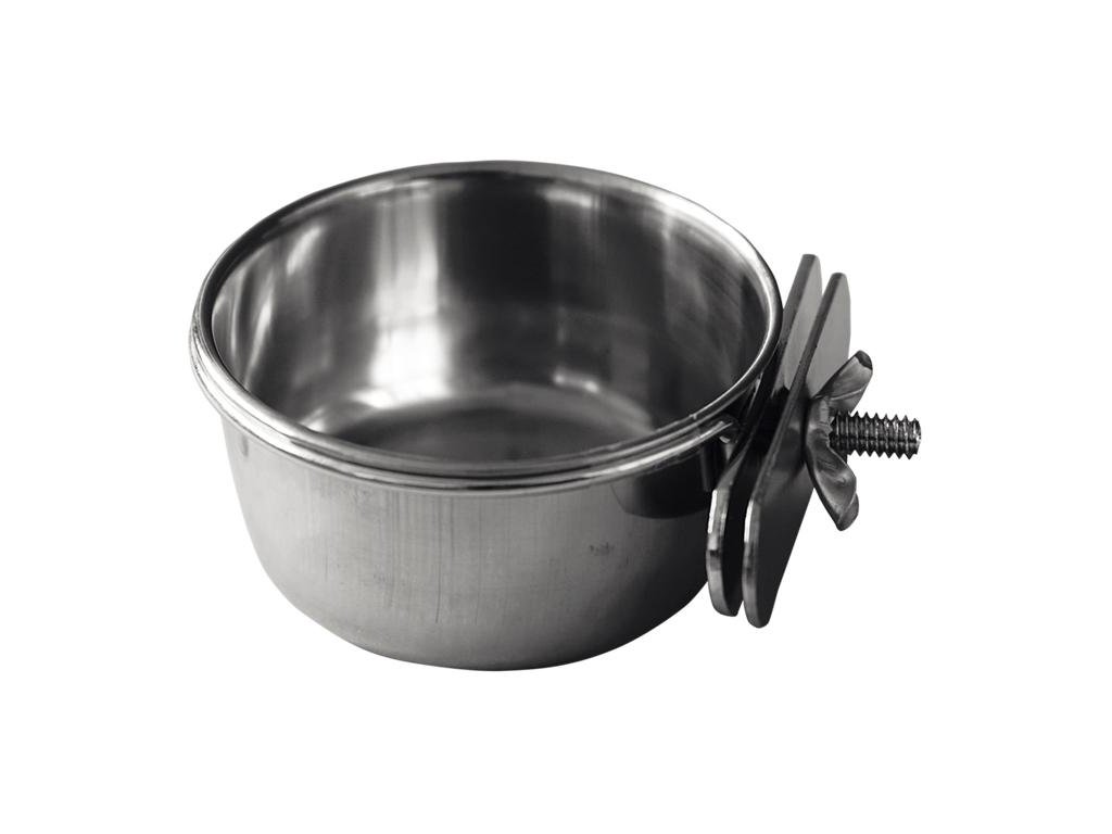 2535 1 nobby nerezova miska k zaveseni do klece 10cm 300ml z kategorie chovatelske potreby pro ptaky a papousky misky napajecky pro papousky misky pro papousky