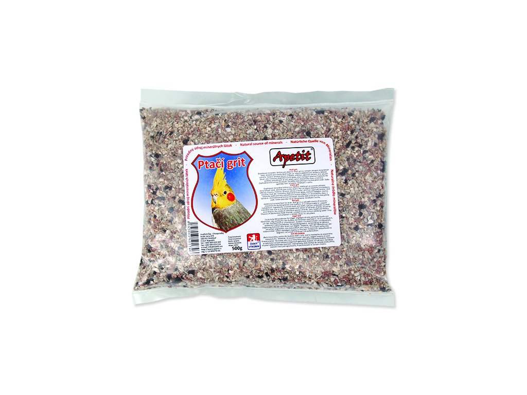 60212 1 apetit grit ptaci 500 g z kategorie chovatelske potreby pro ptaky a papousky vitaminy mineraly pro papousky mineralni kameny grity