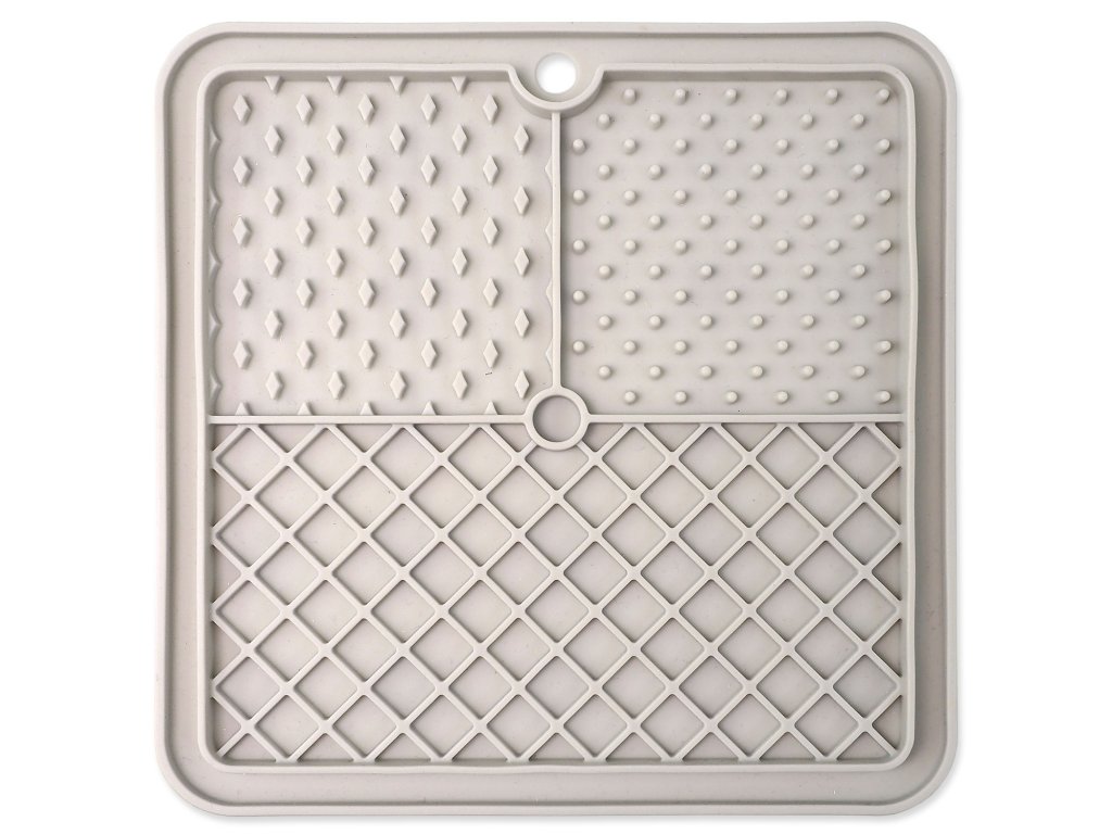 76446 1 podlozka ep lick snack lizaci ctverec svetle sedy 20x20cm z kategorie chovatelske potreby a krmiva pro psy misky a davkovace pro psy protihltaci a lizaci misky pro psy