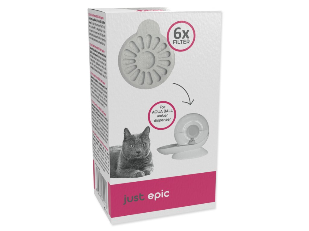 53112 1 filtr epic pet uhlikovy pro aqua ball zasobnik na vodu 6 ks z kategorie chovatelske potreby a krmiva pro kocky misky davkovace pro kocky davkovace fontanky pro kocky