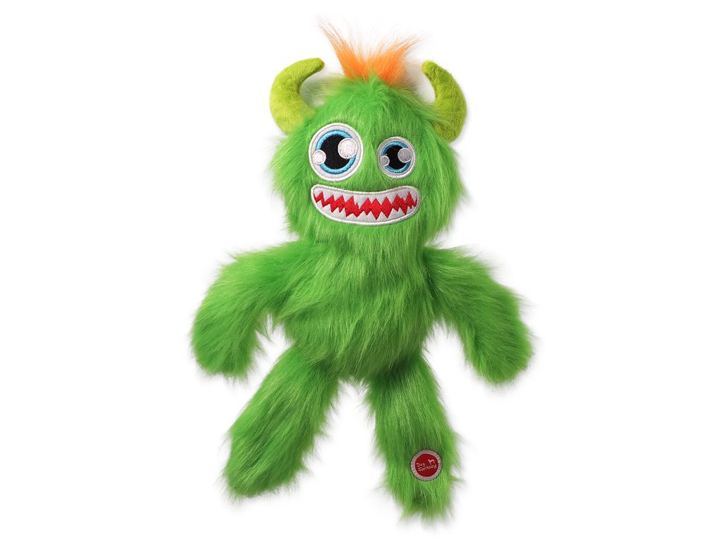 84153 1 hracka dog fantasy monsters chlupate strasidlo zelene 35 cm z kategorie chovatelske potreby a krmiva pro psy hracky pro psy plysove hracky pro psy