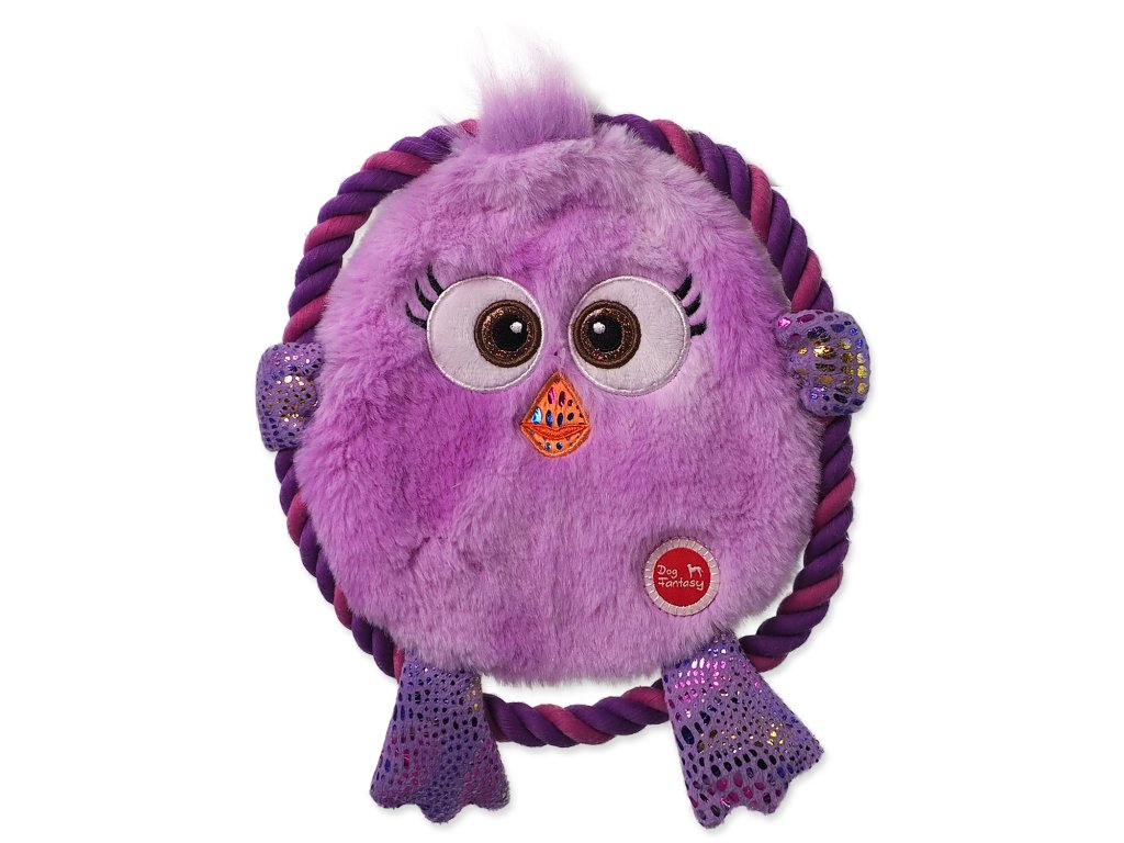 84171 1 hracka dog fantasy monsters ploche kure fialove s provazem 18cm z kategorie chovatelske potreby a krmiva pro psy hracky pro psy plysove hracky pro psy
