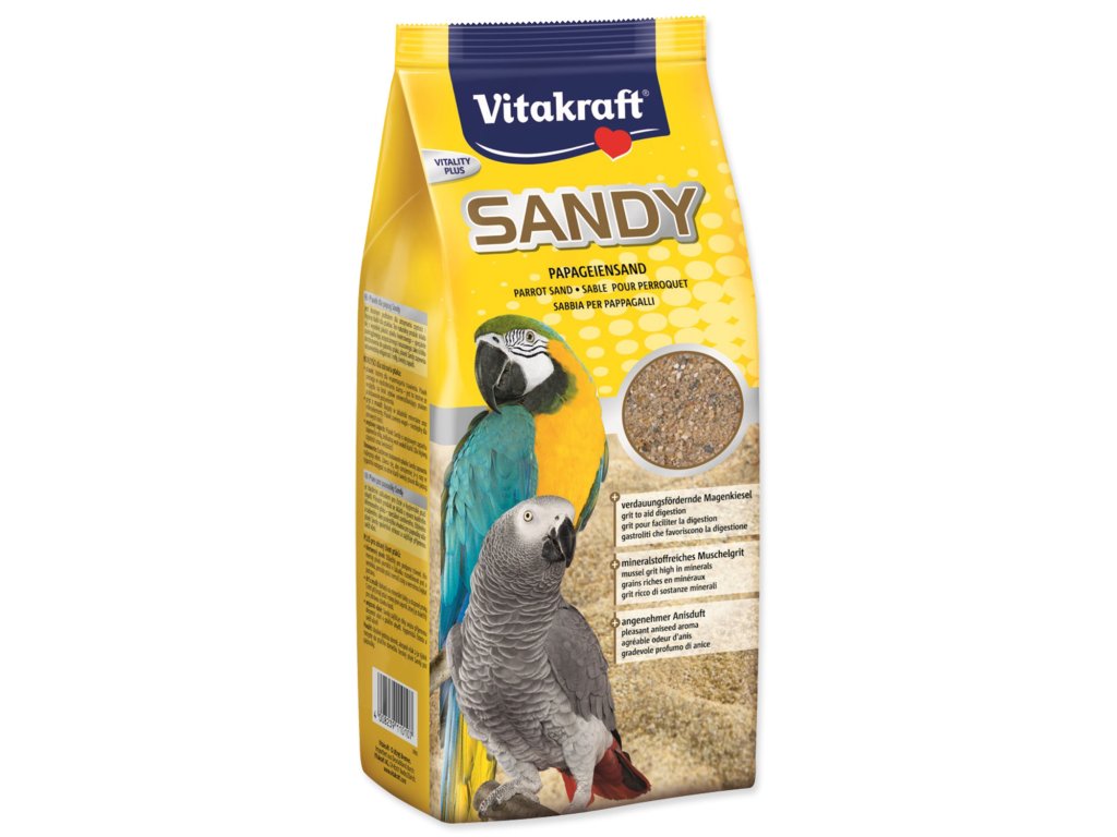 60413 1 vitakraft pisek sandy pro velke papousky 2 5 kg z kategorie chovatelske potreby pro ptaky a papousky podestylky pisek pro papousky