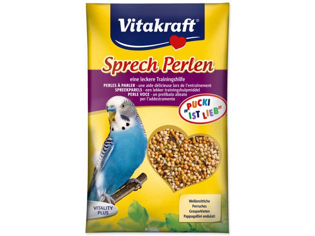 60434 1 vitakraft sprech perls sittich 20 g z kategorie chovatelske potreby pro ptaky a papousky krmivo pro papousky