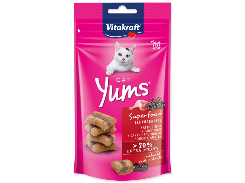 54090 1 vitakraft cat yums superfood bezinky 40 g z kategorie chovatelske potreby a krmiva pro kocky krmivo a pamlsky pro kocky pamlsky pro kocky