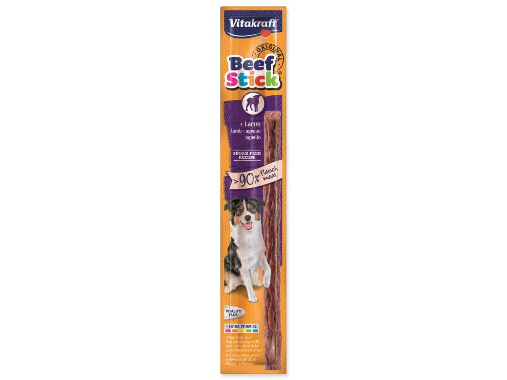 60536 1 vitakraft beef stick lamb 12 g z kategorie chovatelske potreby a krmiva pro psy pamlsky pro psy tycinky salamky pro psy