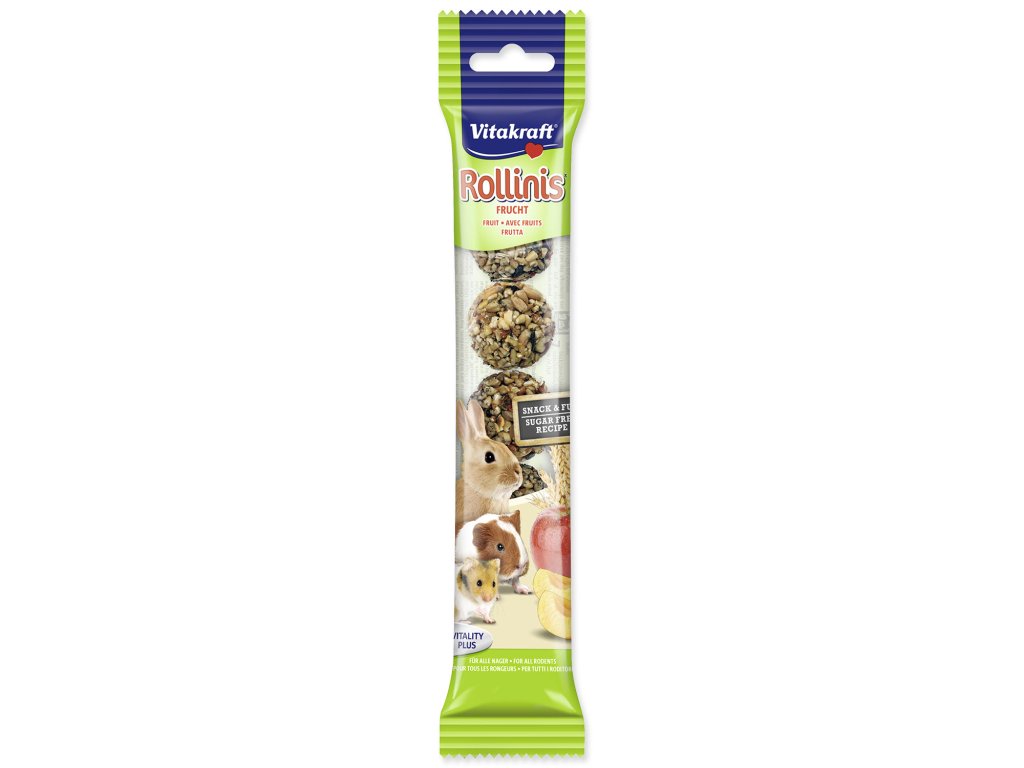 60581 1 vitakraft rollinis guinea pig fruit bag 7 ks z kategorie chovatelske potreby a krmiva pro hlodavce a mala zvirata pamlsky pro hlodavce