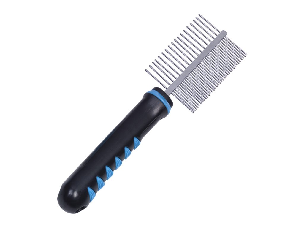 18012 1 nobby comfort oboustranny hreben 18 35 zubu z kategorie chovatelske potreby a krmiva pro psy hygiena a kosmetika psa hrebeny a kartace pro psy