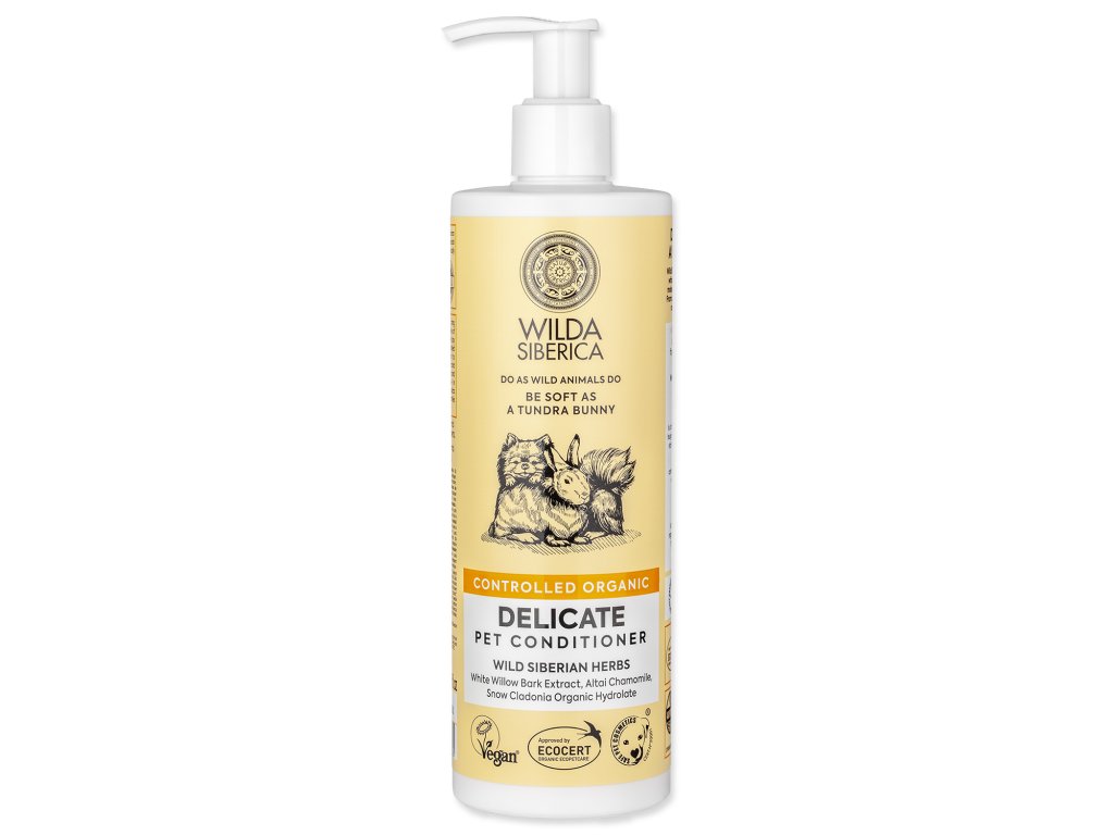 57489 1 kondicioner wilda siberica delicate 400 ml z kategorie chovatelske potreby a krmiva pro psy hygiena a kosmetika psa sampony a spreje pro psy