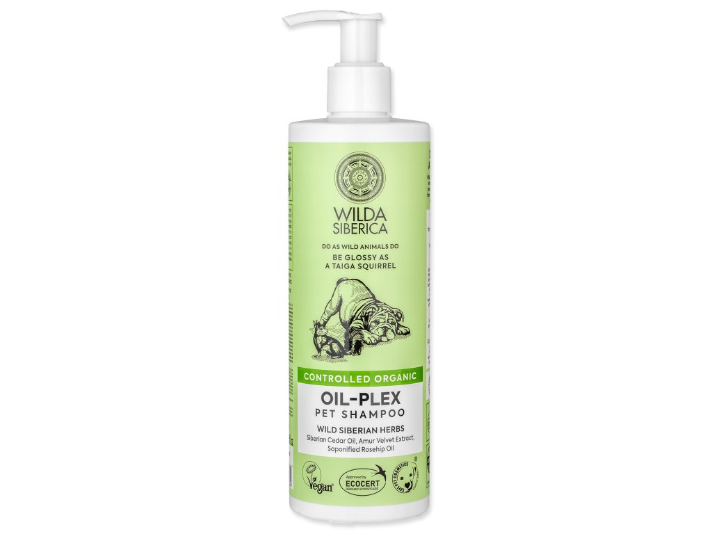 57492 1 sampon wilda siberica oil plex 400 ml z kategorie chovatelske potreby a krmiva pro psy hygiena a kosmetika psa sampony a spreje pro psy