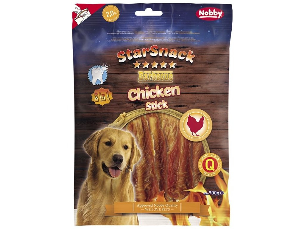 6816 2 nobby starsnack bbq chicken stick tycky s kurecim 990g z kategorie chovatelske potreby a krmiva pro psy pamlsky pro psy zvykaci pamlsky pro psy