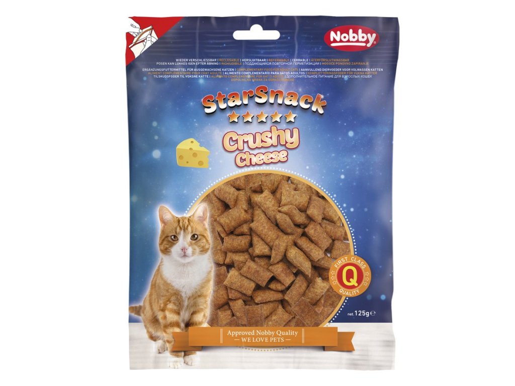 16188 2 nobby starsnack cat crushy cheese krupave polstarky se syrem 125g z kategorie chovatelske potreby a krmiva pro kocky krmivo a pamlsky pro kocky pamlsky pro kocky