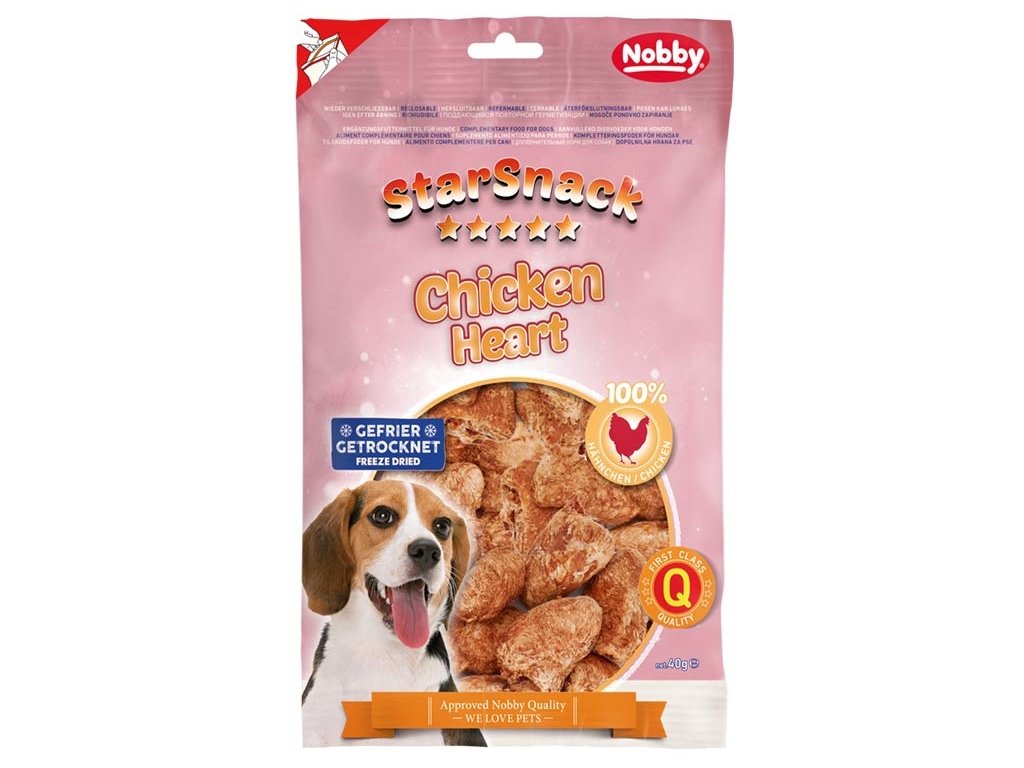 26964 2 nobby starsnack pamlsky susene mrazem kureci srdicka 40g z kategorie chovatelske potreby a krmiva pro psy pamlsky pro psy pamlsky susene mrazem pro psy