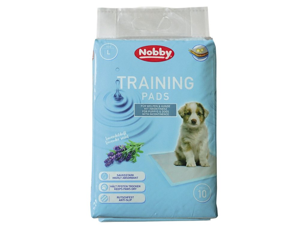 29658 2 nobby absorpcni podlozky l 60x60cm 10ks s vuni levandule z kategorie chovatelske potreby a krmiva pro psy hygiena a kosmetika psa toalety a podlozky pro psy