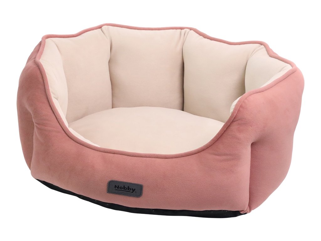 62075 nobby ruzovy sametovy pelisek majid 45x40x19cm z kategorie chovatelske potreby a krmiva pro psy pelisky a dvirka pro psy pelechy a pohovky pro psy