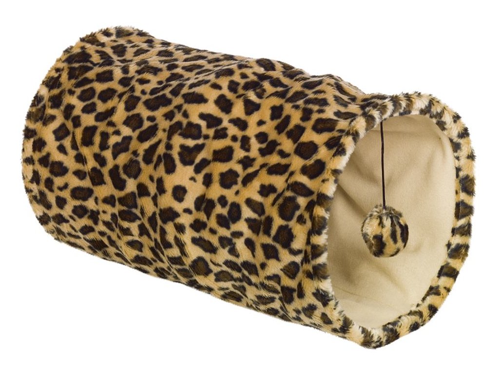 26073 1 nobby leopard tunel pro kocky leopardi vzor 25x50cm z kategorie chovatelske potreby a krmiva pro kocky hracky pro kocky sustive tunely pro kocky