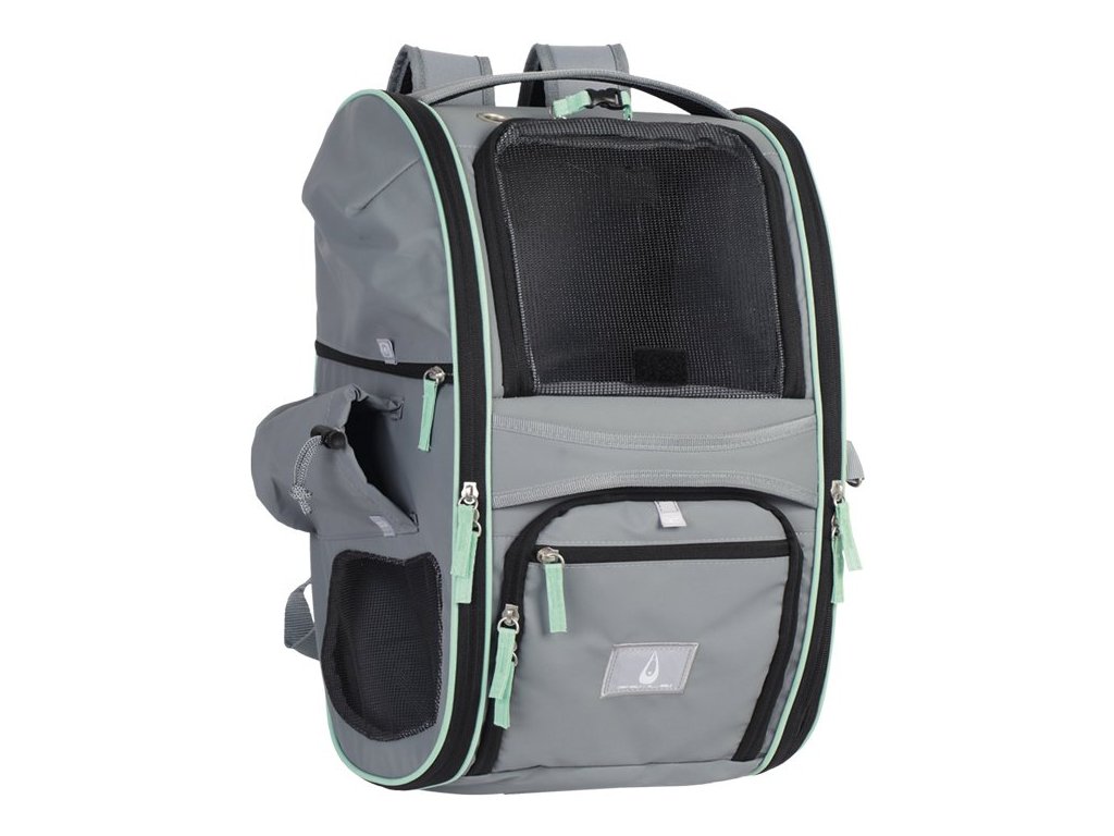 26121 7 nobby multifunkcni batoh nomad pro kocky a psy do 6kg 45x26x27cm sedy z kategorie chovatelske potreby a krmiva pro psy cestovani se psem batohy klokanky pro psy